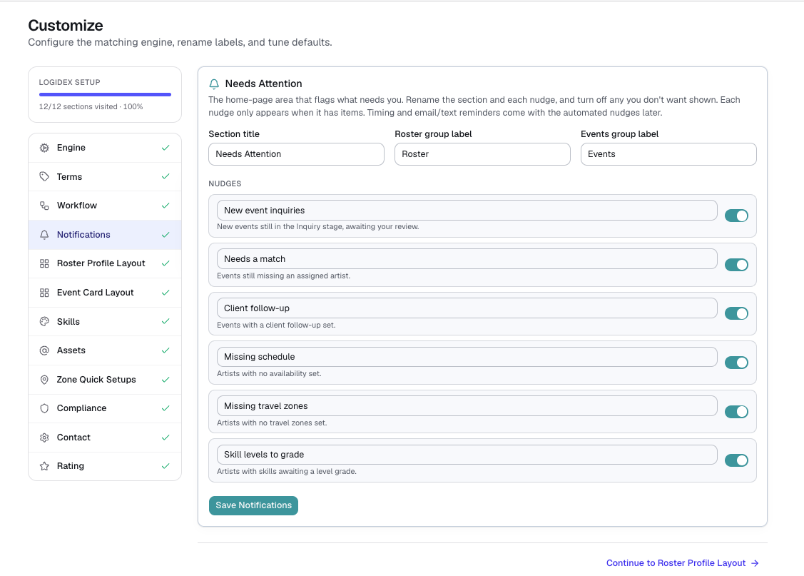 Customize notifications
