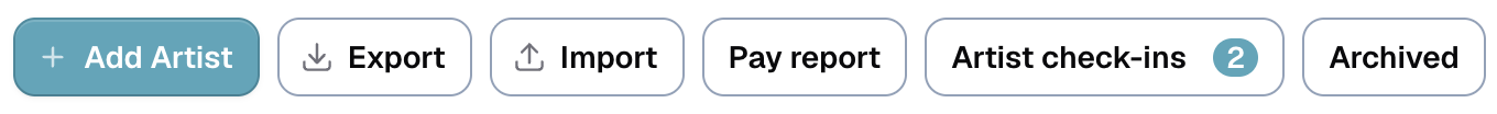 the Roster toolbar with the Staff check-ins button and today's count