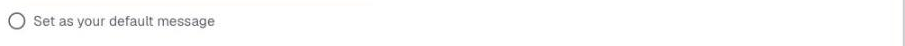 Customize → Contact, the Set as your default message control