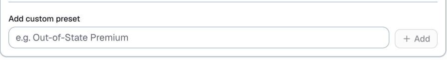 Add custom preset